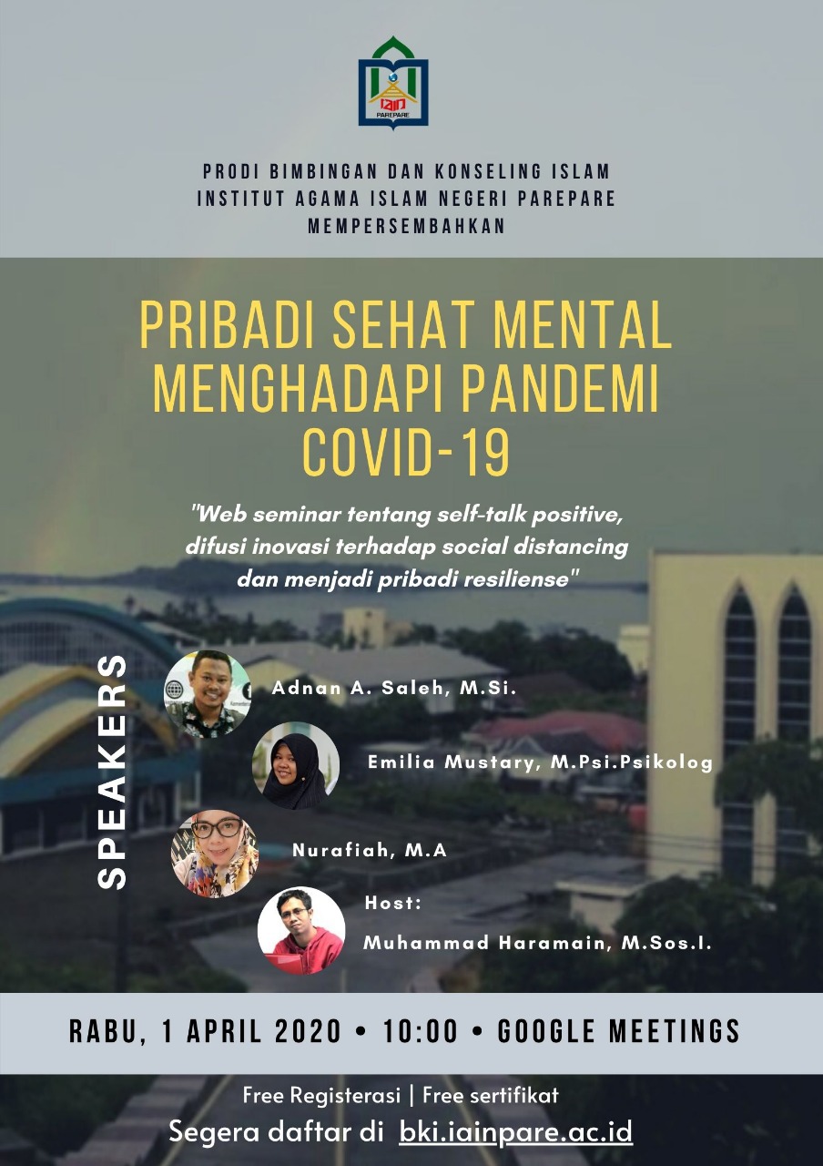 Prodi BKI Bahas Mental Sehat Hadapi Corona dengan Webinar Prodi BKI Bahas Mental Sehat Hadapi Corona dengan Webinar