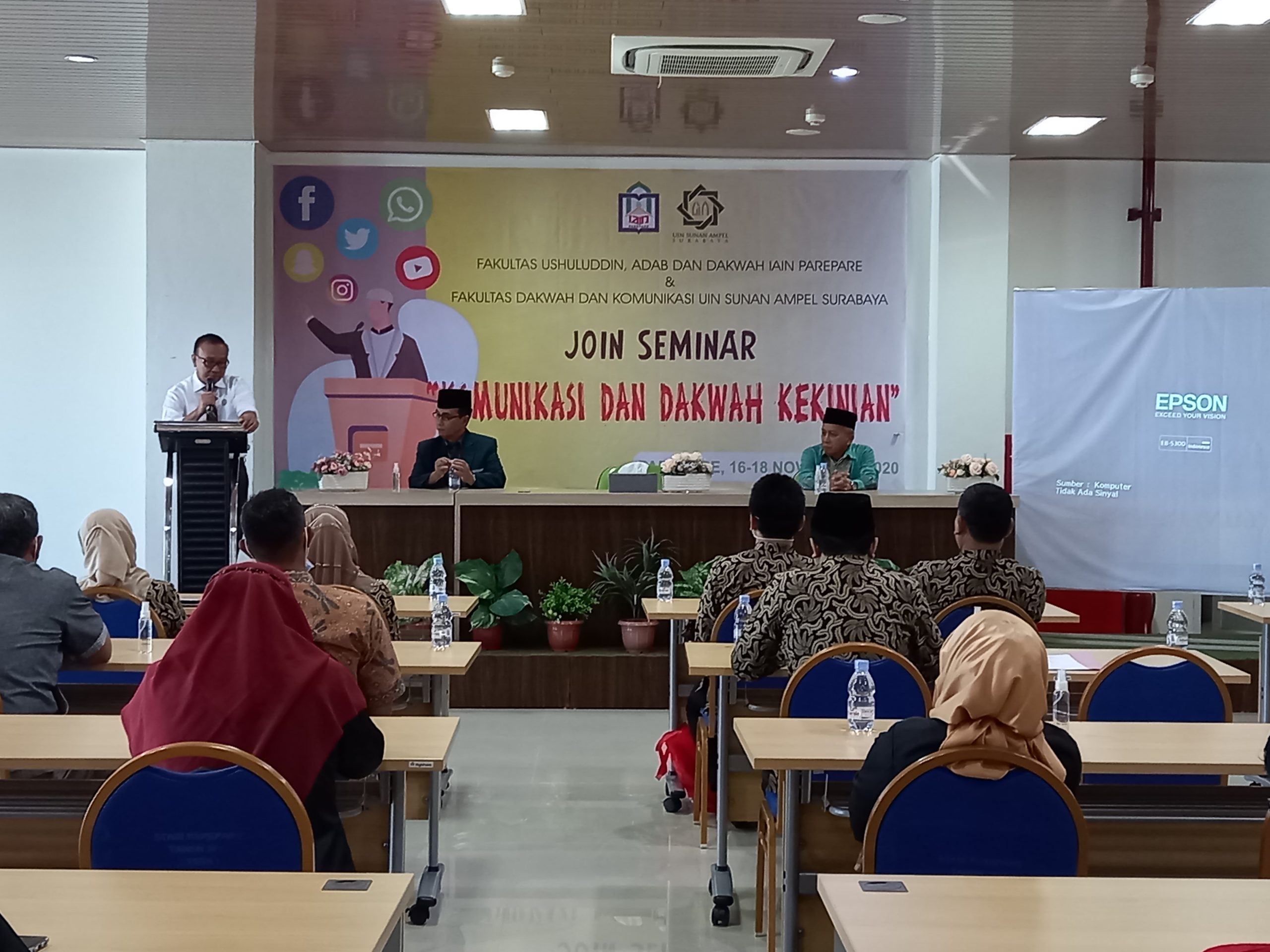 Fakultas FUAD IAIN Parepare Kolaborasi dengan FDK UIN Sunan Ampel melalui Join Seminar