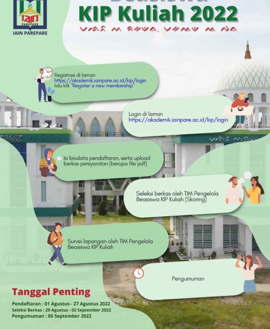 Pengumuman Pendaftaran Calon Penerima KIP Kuliah Tahun 2022